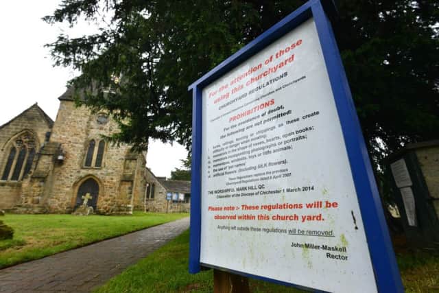 Appeal to parishioners: The regulations on what's acceptable on graves at St Peter's Church in Chailey