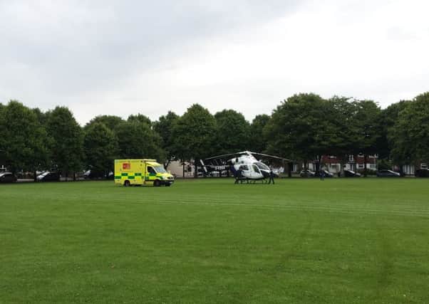 The air ambulance was called at 8.45am. Picture: Michael Drummond