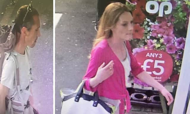 Police wish to speak to these two people in connection with thefts from Co-op, St Leonards. SUS-170630-125555001