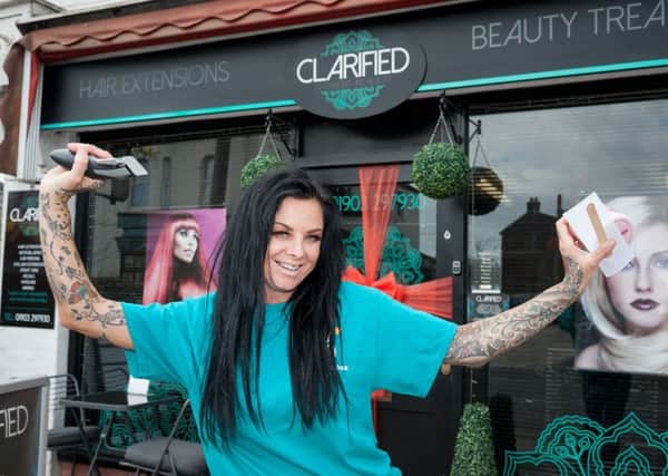 Owner Clare Diggins at Clarified Extensions and Beauty in Wick. Picture: Scott Ramsey