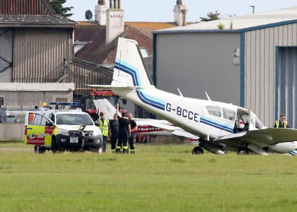 Emergency landing at Shoreham airport