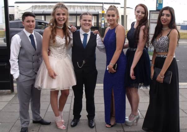 Students dressed to impress for their school prom