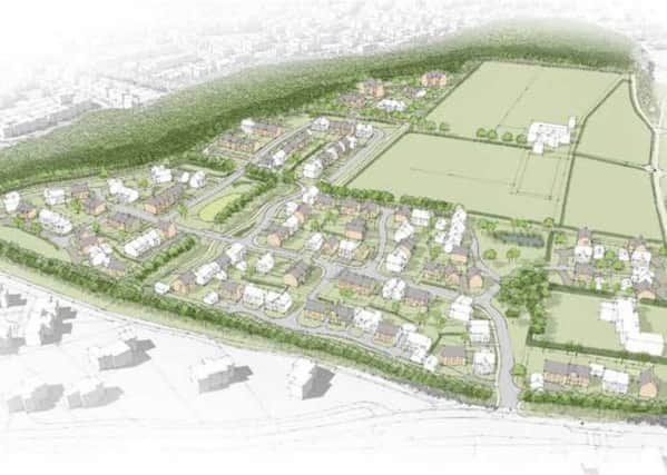 Gladman developments' impression of how 160 homes could be accomodated on land off Fryern Road, Storrington