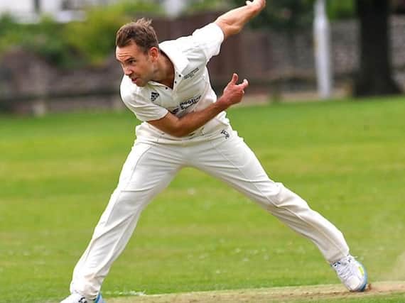 Broadwater seamer James Salisbury took three wickets in Saturday's win. Picture by Stephen Goodger
