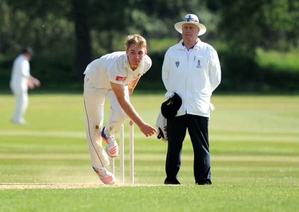 Cricket: Horsham (fielding) v Cuckfield. Mika Ekstrom. Pic Steve Robards SR1710816 SUS-170516-095625001