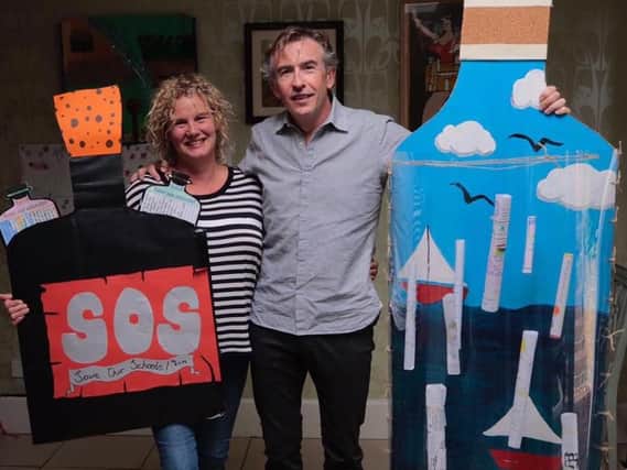 Picture by Tarquin Boyesen. Steve Coogan is supporting Save Our Schools campaigners.