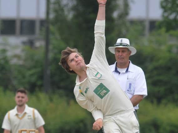 Three Bridges bowler Mike Rose produced his best performance of the season

Picture by Jon Rigby