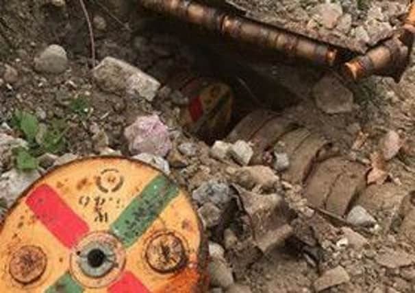 The anti-tank mines were found by builders at a property in Westhampnett on Tuesday, June 4. Photo: George Hatton