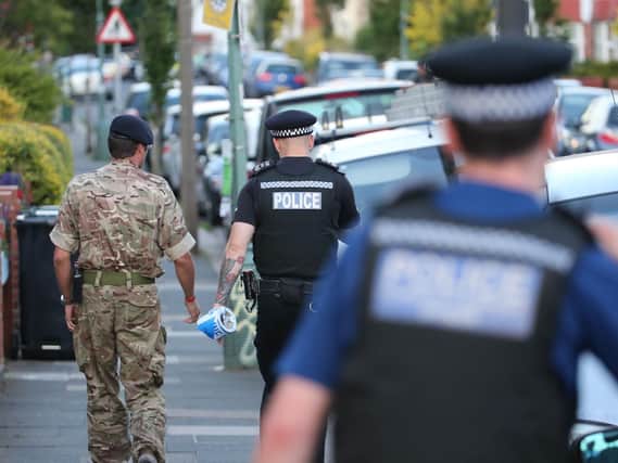 Army bomb experts and police were at he scene in Hove (Photograph: Eddie Mitchell)