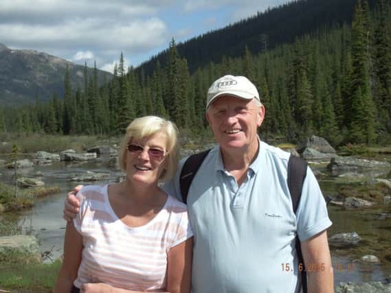 Brian and Clair on their 25th wedding anniversary in Canada