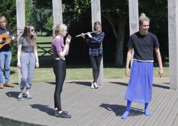 Students rehearse for The Tempest