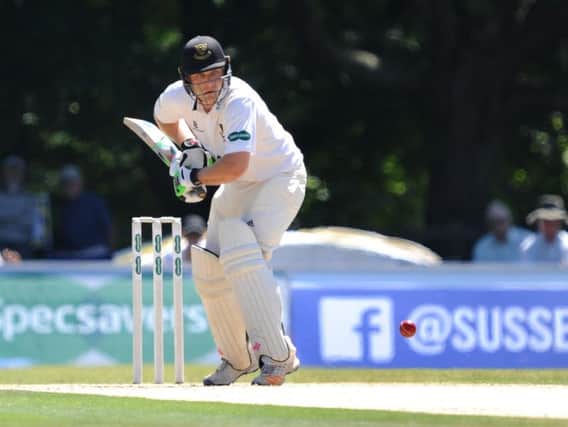 Luke Wright batting on the opening day for Sussex at Arundel. Picture by Steve Robards SR1716098