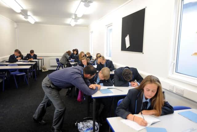 The school's 400 pupils are being taught in temporary classrooms ahead of a new 'state-of-the-art' school being built.Kate Shemilt ks16000968-5 SUS-160922-162512001
