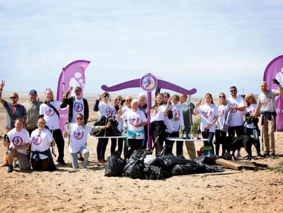 Beach clean up with Barefoot Wine at Crosby