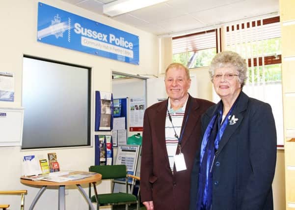 Ray and Wendy Hughes at the Ferring Police Hub. Picture: Derek Martin