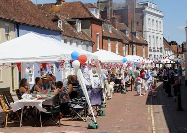 The street party for St Bartholomew's was held at the town end of Westgate