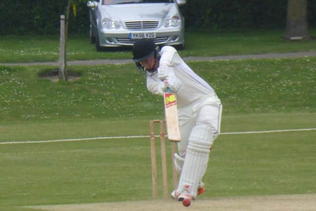 Josh Wood crashed a century fro Worthing on Saturday. Picture by Simon Newstead P1010148