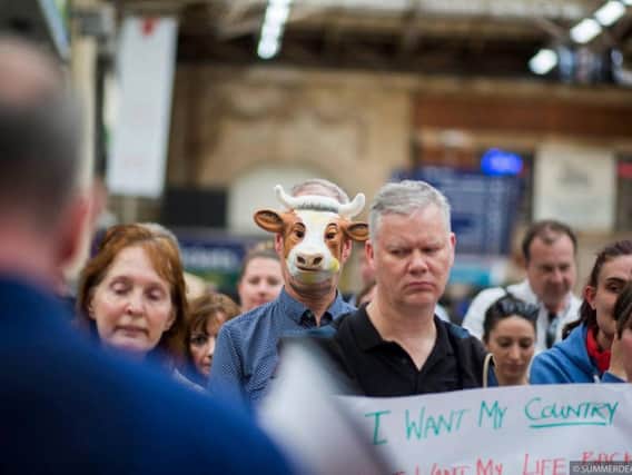 The ABC Commuter Hell protest at London Victoria station  exactly a year ago this week (Photograph: Summer Dean)