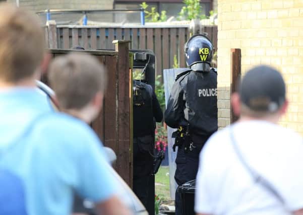 The final moments of the armed siege in Rochester Close, Durrington yesterday. Picture: Eddie Mitchell