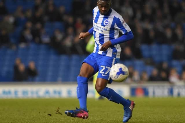 Chelsea's Fikayo Tomori in action last season for Brighton.
Picture by PW Sporting Photography