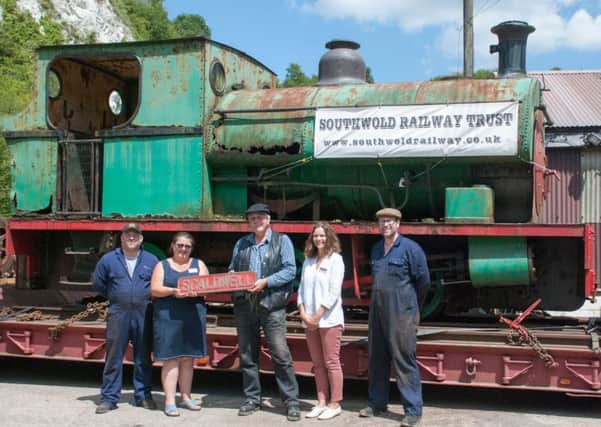 The official handover to Southwold Railway Trust. Picture: Peter Edgeler