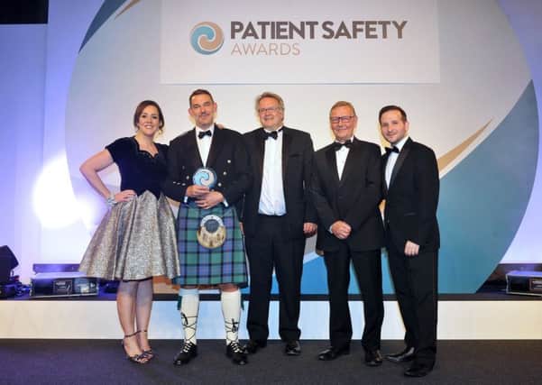 Dr George Findlay and Dr Tim Taylor receive the coveted Best Organisation award at the Patient Safety Awards