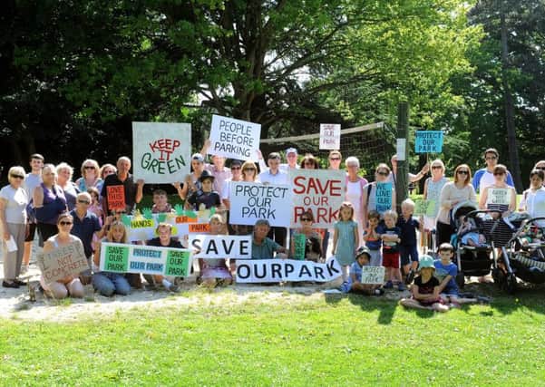 Residents protest over proposed changes to Horsham Park