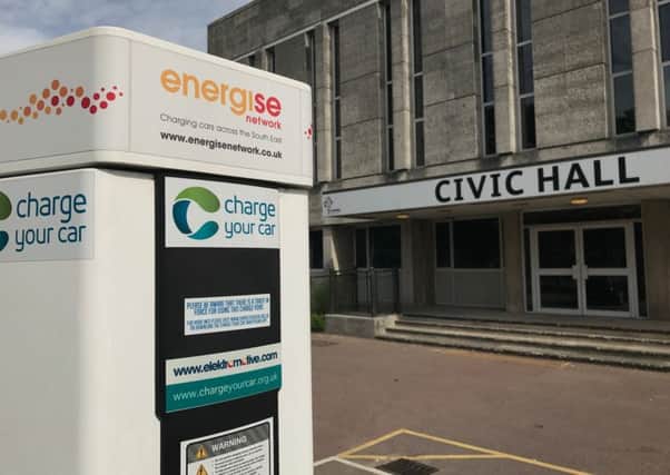Hundreds of electric car owners have used a charge point outside the Town Hall since it was installed. Picture: Crawley Borough Council