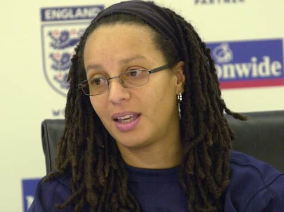 Hope Powell, pictured in 2005, was the England women's national coach from 1998 to 2013.