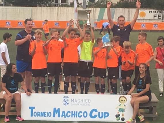 Crawley Panthers U11s celebrate winning the Machico Cup in Madeira, Portugal.
Picture contributed.