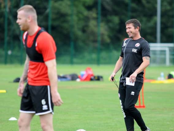 Head coach Harry Kewell and defender Mark Connolly are optimistic for the new season.
Picture by Jemma R Jones.