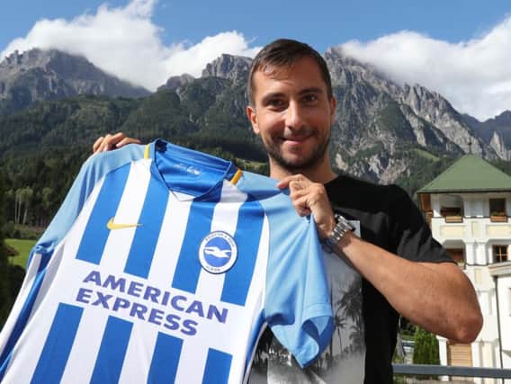 Markus Suttner is one of three Albion pre-season signings so far. Picture by Paul Hazlewood/BHAFC