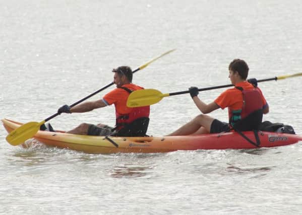 Two of the Pier to Pier kayak team set off on their challenge to raise funds for Charity for Kids