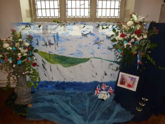 Sidley Flower Festival 'The White Cliffs of Dover' which included a tribute to Dame Vera Lynn.