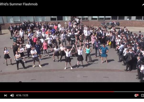 Flash mob at St Wilfrid's School