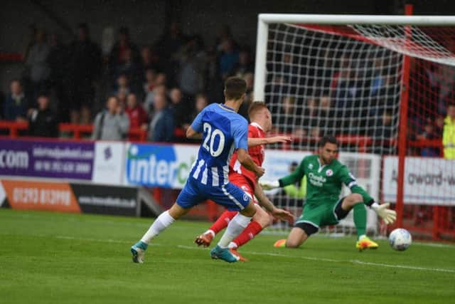 Solly March gives Brighton & Hove Albion the lead against Crawley Town