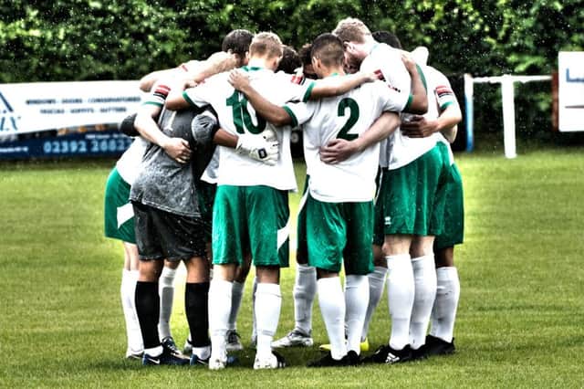 A pre-season huddle - now the Rocks are ready for action / Picture by Tommy McMillan