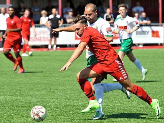 Lloyd Dawes struck twice in Worthing's friendly win over Eastbourne Borough on Friday. Picture by Stephen Goodger