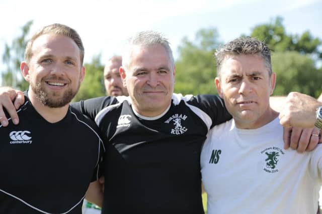 Horsham management and coaching team of Adam Halsey, Richard Bell and Nick Stocker