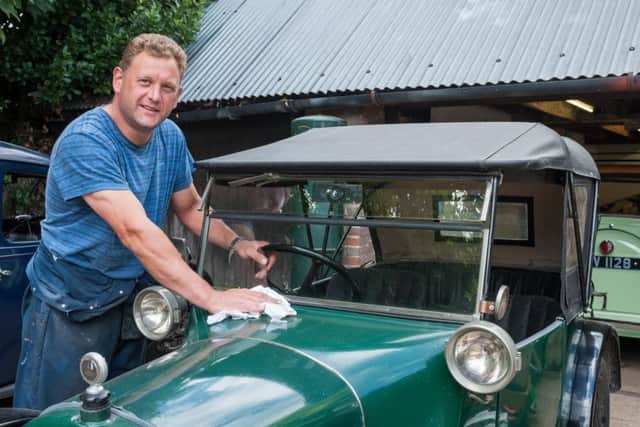 Steve Hodgson prepares one of his vintage cars, a 1924 Austin 7 Chummy, for the Wick Week vintage fair and car display on Saturday. Picture: Scott Ramsey