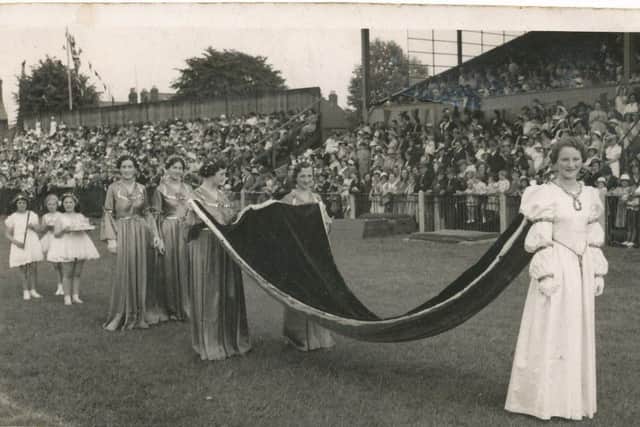 Connie Trotman in 1936 as Gloucester's first carnival queen. Picture contributed by her family, taken by H.E. Jones and Son Photographers