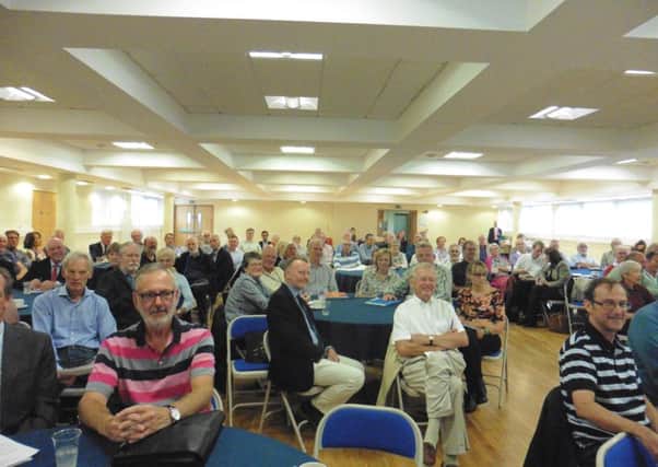 The start of the A27 community meeting on Monday at Chichester College