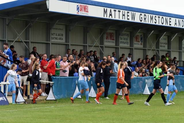 Crowds in the memorial stand on Sunday (July 23). Picture: Liz Pearce