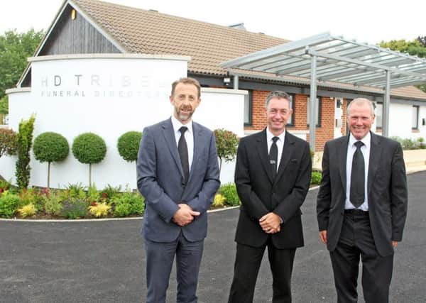 Max Webber, Symon Todd and William Warren outside the new Tribes in Eastern Avenue, Shoreham