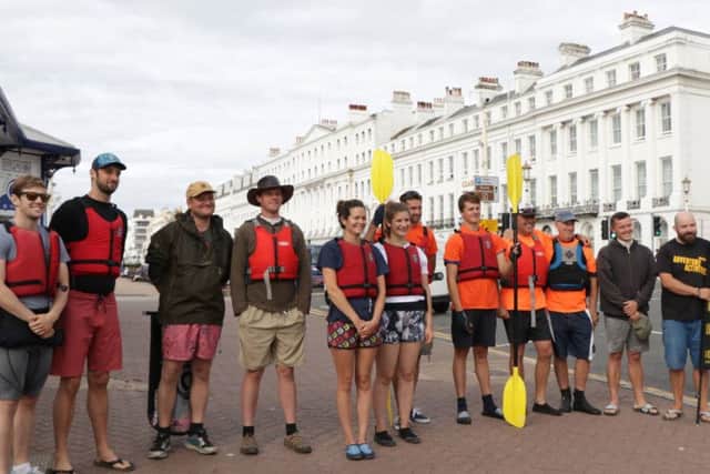 Some of the Pier to Pier kayak team prior to setting off