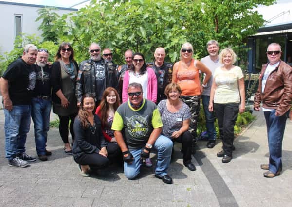 Hogsback Chapter riders with Day Hospice staff
