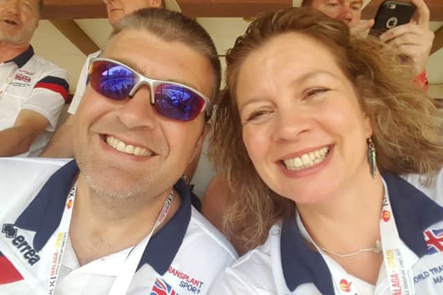Liz and Russell met at a previous World Transplant Games