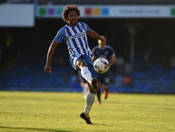 Izzy Brown in action at Southend. Picture by Phil Westlake (PW Sporting Photography)