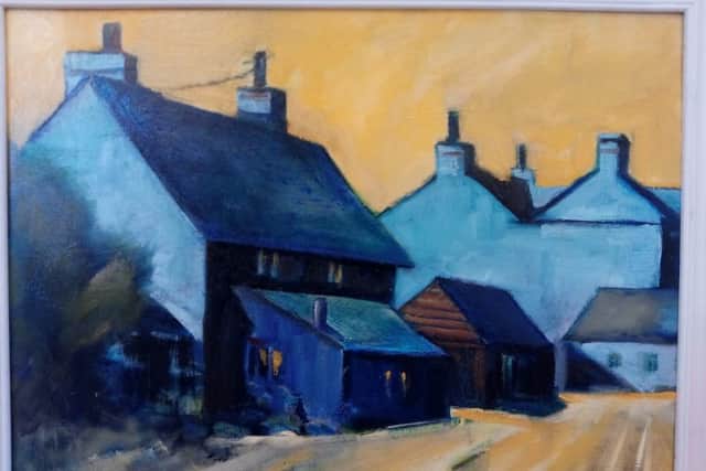 Margaret Cairns oil painting Sunset won the Isobel Groves Rose Bowl for most outstanding painting