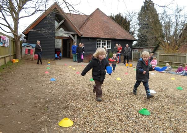 Outside play is important at Stedham Squirrels  and the grant would help this to continue when the pre-school becomes Rogate Robins in September